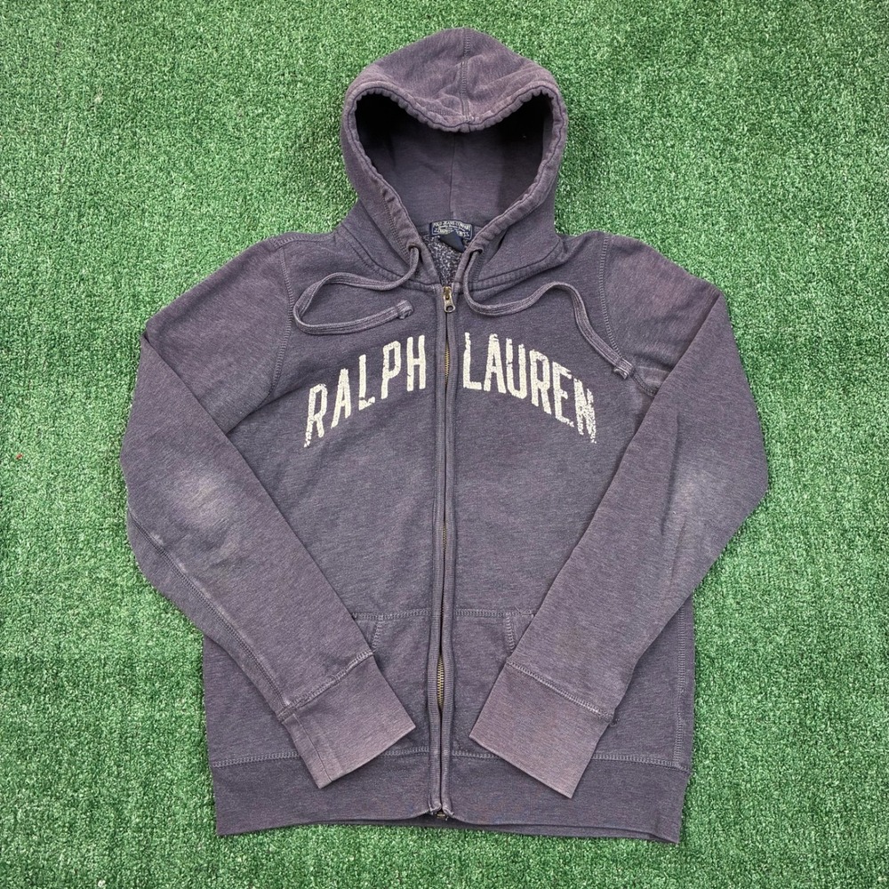 Vintage Ralph Lauren Polo Jeans Co Faded Zip Hoodie Sweatshirt